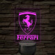 Ferrari logó – 7 színű, színváltós LED lámpa