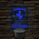 Ferrari logó – 7 színű, színváltós LED lámpa