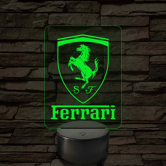 Ferrari logó – 7 színű, színváltós LED lámpa