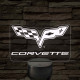 Corvette logó – 7 színű, színváltós LED lámpa