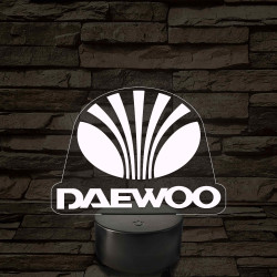 Daewoo logó – 7 színű, színváltós LED lámpa
