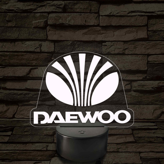 Daewoo logó – 7 színű, színváltós LED lámpa