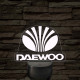 Daewoo logó – 7 színű, színváltós LED lámpa