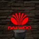 Daewoo logó – 7 színű, színváltós LED lámpa