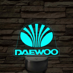 Daewoo logó – 7 színű, színváltós LED lámpa