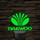 Daewoo logó – 7 színű, színváltós LED lámpa