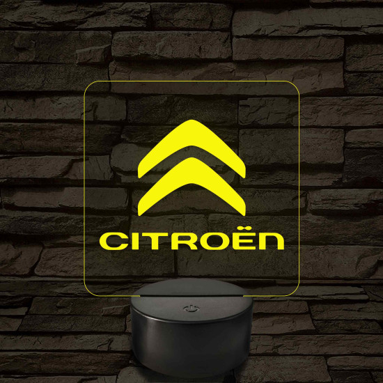 Citroën logó – 7 színű, színváltós LED lámpa