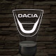 Dacia logó – 7 színű, színváltós LED lámpa