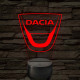Dacia logó – 7 színű, színváltós LED lámpa