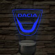 Dacia logó – 7 színű, színváltós LED lámpa
