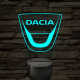 Dacia logó – 7 színű, színváltós LED lámpa