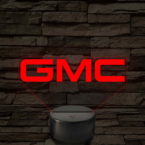 GMC logó – 7 színű, színváltós LED lámpa