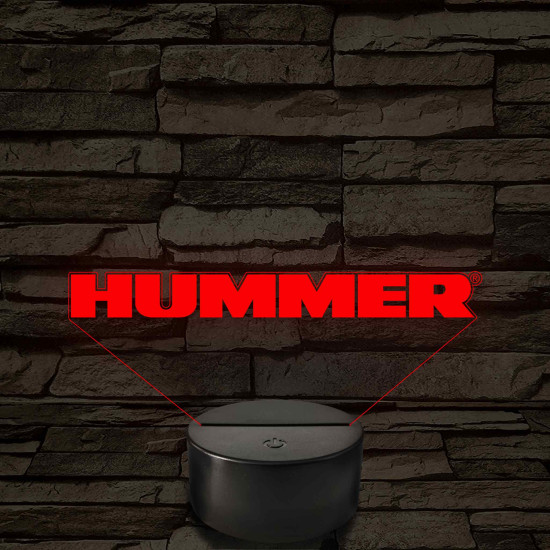 Hummer logó – 7 színű, színváltós LED lámpa