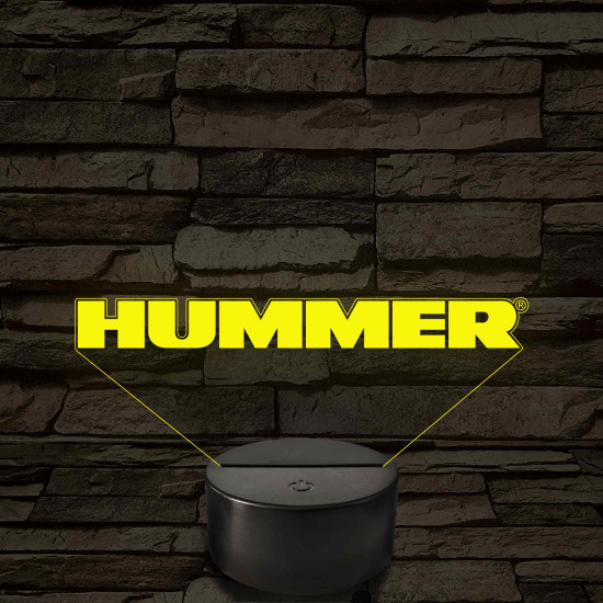 Hummer logó – 7 színű, színváltós LED lámpa
