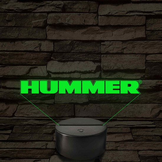 Hummer logó – 7 színű, színváltós LED lámpa