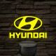 Hyundai logó – 7 színű, színváltós LED lámpa