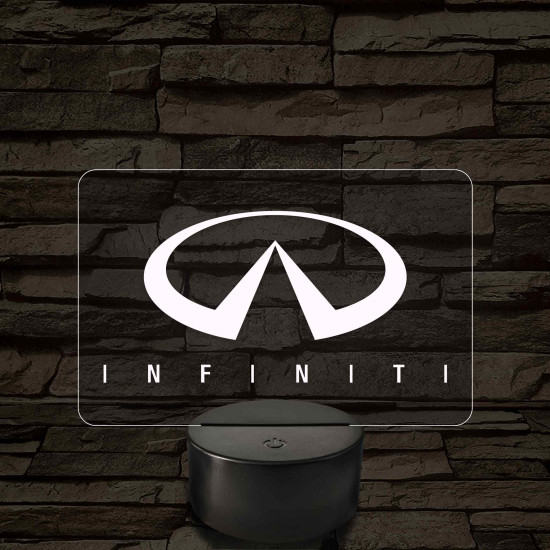 Infiniti logó – 7 színű, színváltós LED lámpa