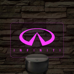 Infiniti logó – 7 színű, színváltós LED lámpa