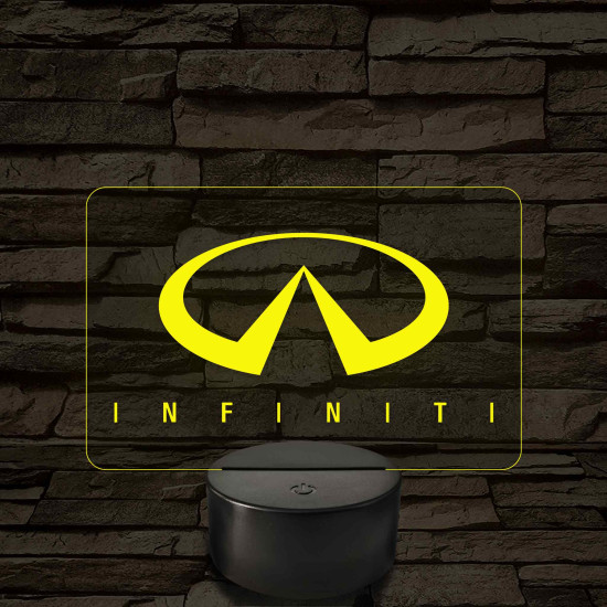 Infiniti logó – 7 színű, színváltós LED lámpa