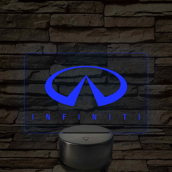 Infiniti logó – 7 színű, színváltós LED lámpa