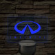 Infiniti logó – 7 színű, színváltós LED lámpa