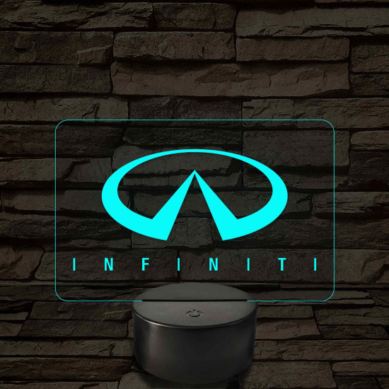 Infiniti logó – 7 színű, színváltós LED lámpa