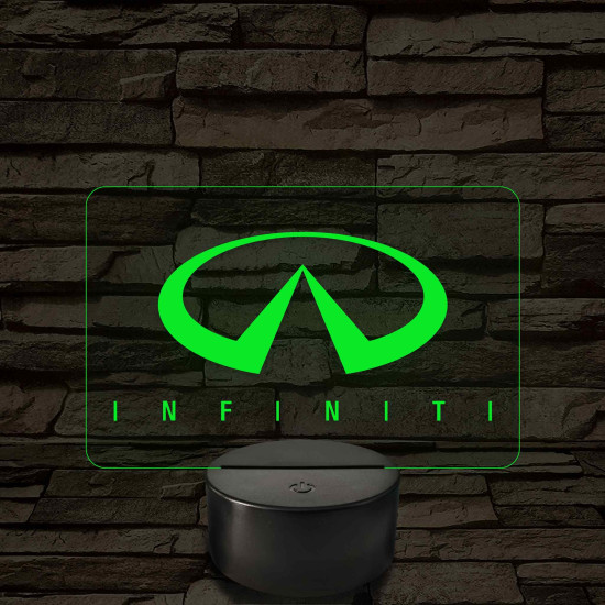 Infiniti logó – 7 színű, színváltós LED lámpa