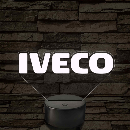 Iveco logó – 7 színű, színváltós LED lámpa
