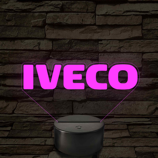 Iveco logó – 7 színű, színváltós LED lámpa