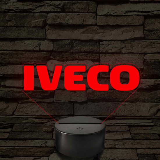 Iveco logó – 7 színű, színváltós LED lámpa