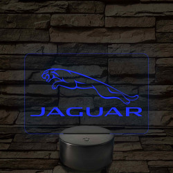Jaguar logó – 7 színű, színváltós LED lámpa
