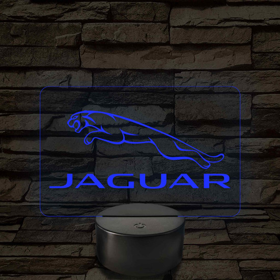 Jaguar logó – 7 színű, színváltós LED lámpa