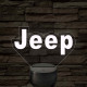 Jeep logó 7 színű, színváltós 3D LED lámpa
