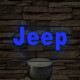 Jeep logó 7 színű, színváltós 3D LED lámpa