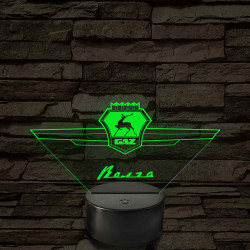 GAZ Volga logó – 7 színű, színváltós LED lámpa