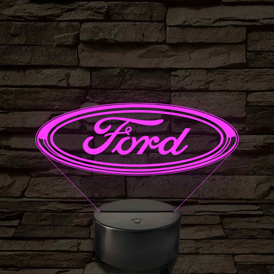 Ford logó – 7 színű, színváltós LED lámpa