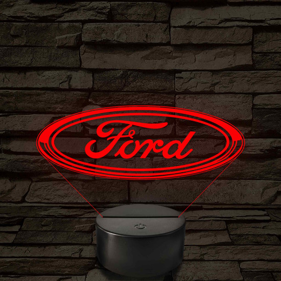 Ford logó – 7 színű, színváltós LED lámpa