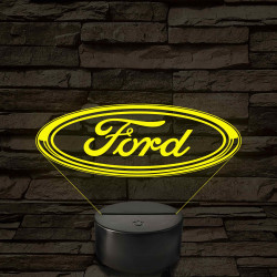 Ford logó – 7 színű, színváltós LED lámpa
