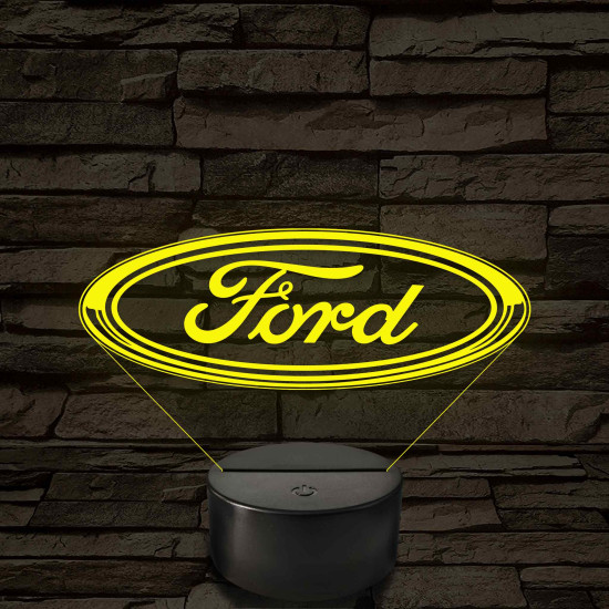 Ford logó – 7 színű, színváltós LED lámpa