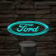 Ford logó – 7 színű, színváltós LED lámpa