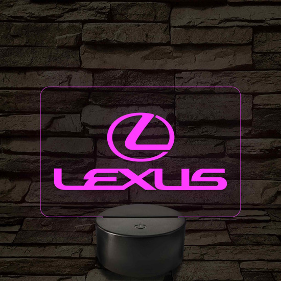 Lexus Embléma – 7 színű, színváltós LED lámpa