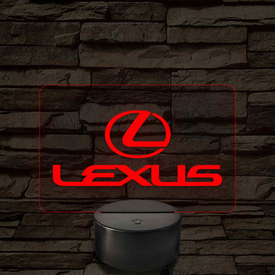 Lexus Embléma – 7 színű, színváltós LED lámpa