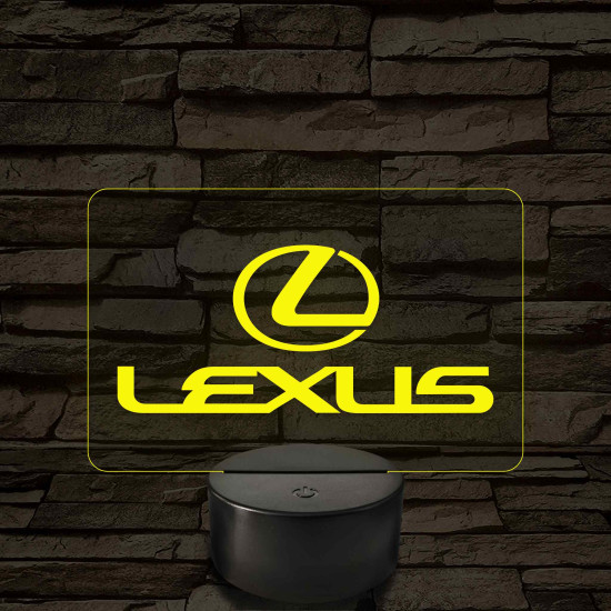 Lexus Embléma – 7 színű, színváltós LED lámpa