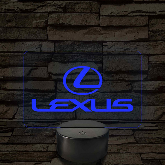 Lexus Embléma – 7 színű, színváltós LED lámpa