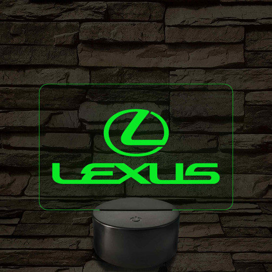 Lexus Embléma – 7 színű, színváltós LED lámpa