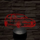 Alfa Romeo 147 autó 7 színű 3D led lámpa