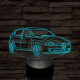 Alfa Romeo 147 autó 7 színű 3D led lámpa