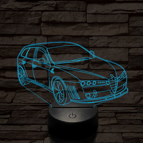Alfa Romeo 159 Sportwagon Estate autó 7 színű 3D led lámpa