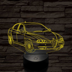 Alfa Romeo 156 autó 7 színű 3D led lámpa