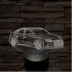 Audi TT autó 7 színű 3D led lámpa